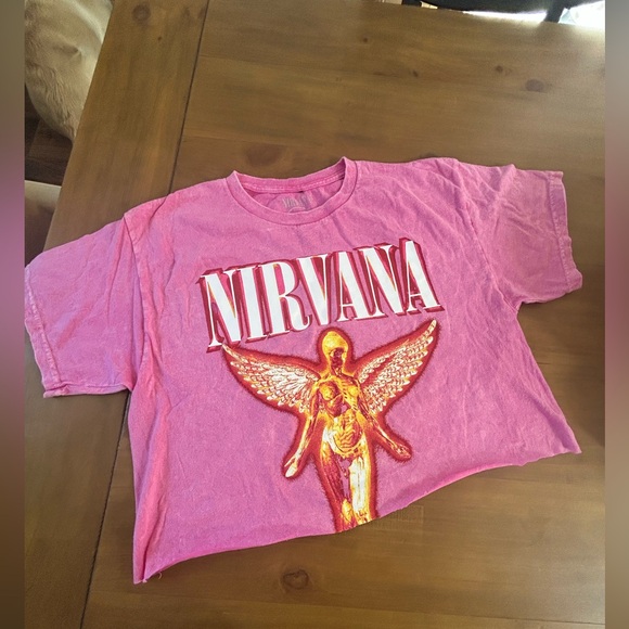 NWOT Nirvana Pink T-Shirt - Picture 1 of 6